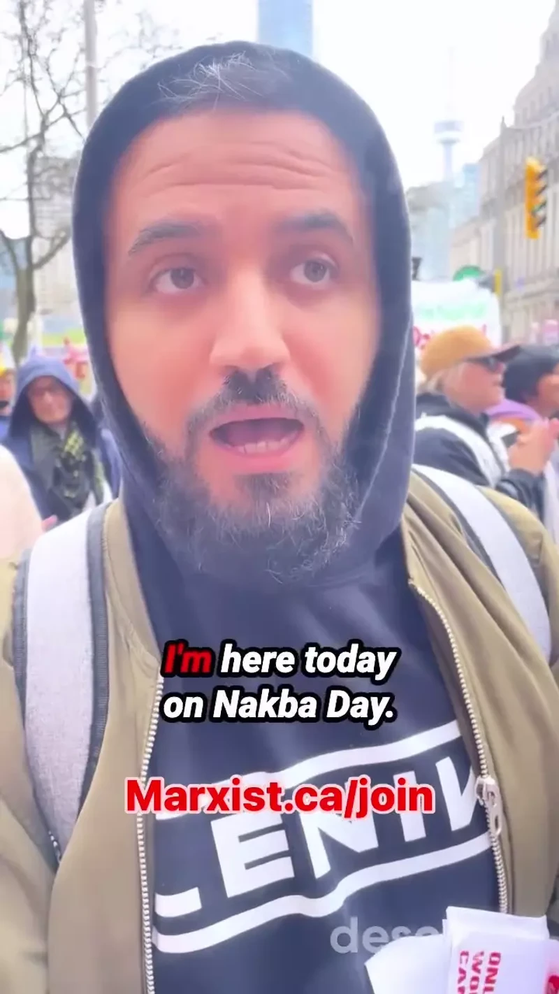 Fadi Haidar expresses support for a pro-Hamas encampment at UofT_#8